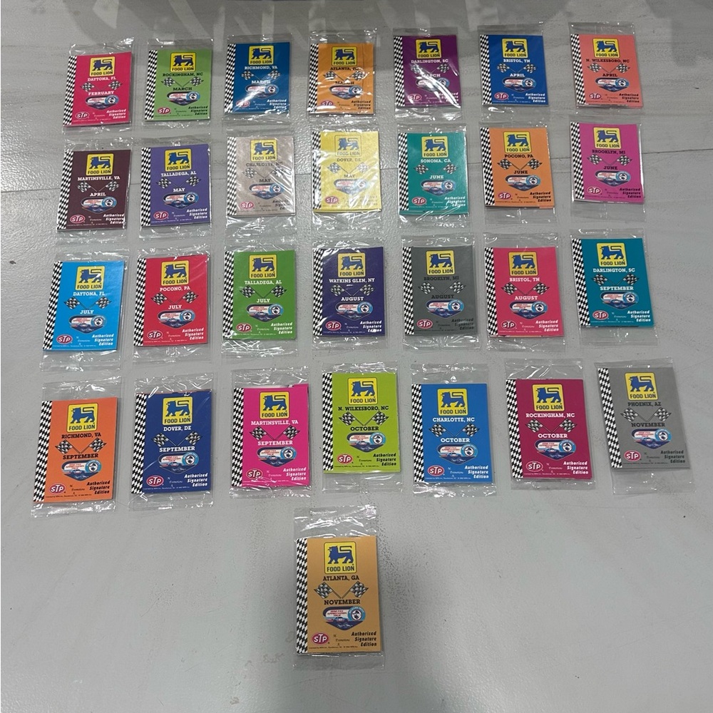 Complete Set of SEALED Trading Card Packs From The 1992 Food Lion Richard Petty